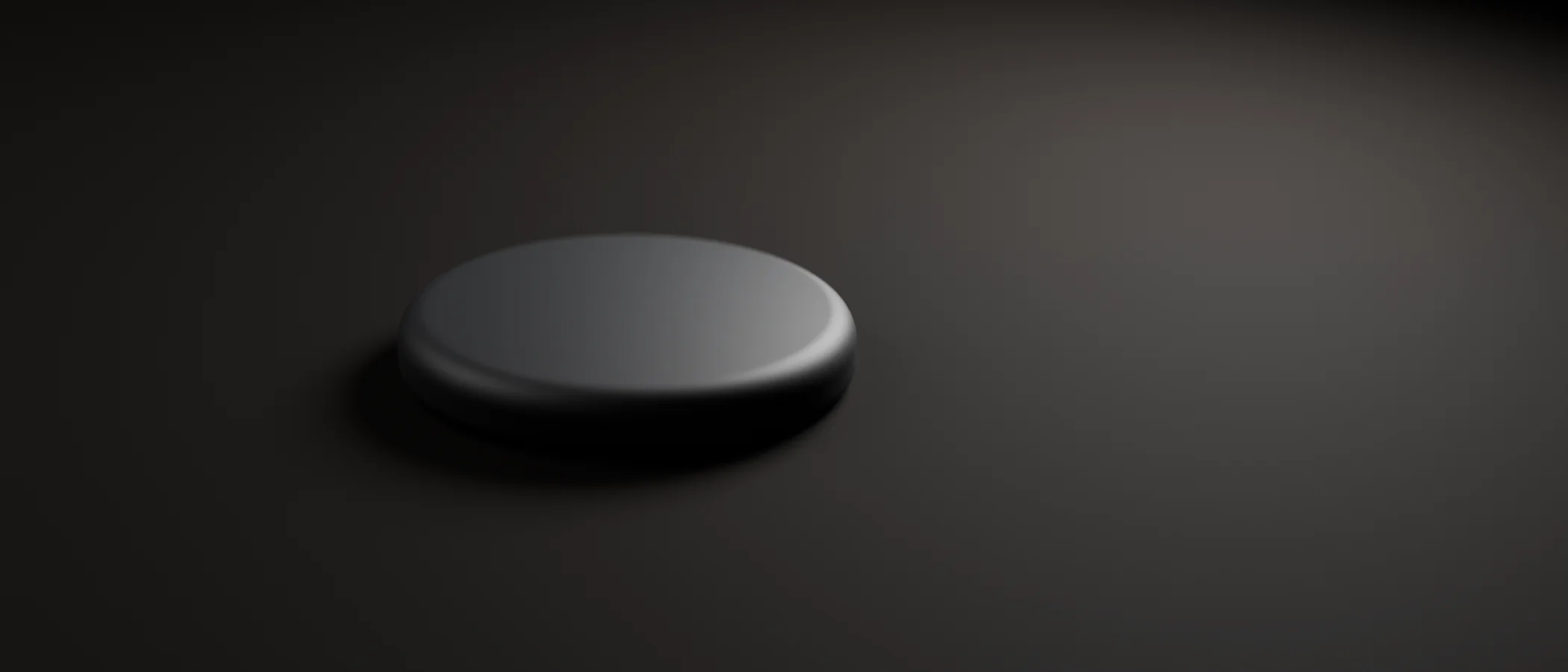 Cymo standing on a bedside table, seen in a wide room view